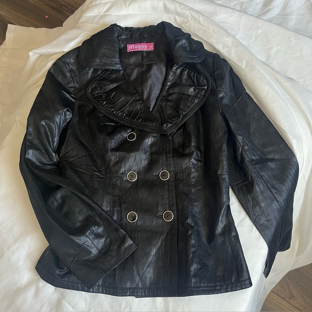 Vintage Y2K Mogao Goth Avant Garde Peplum Jacket M
